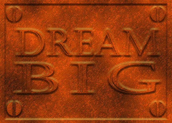 Rusted Effect Dream Big Graphic