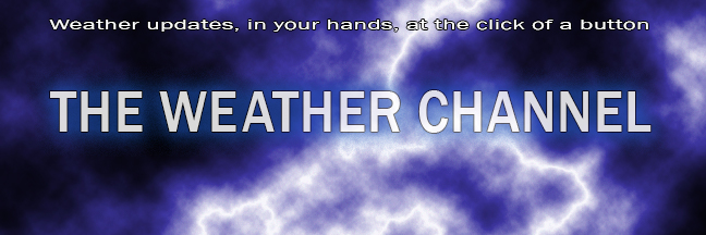 Banner for The Weather Channel with Weather Updates Slogan